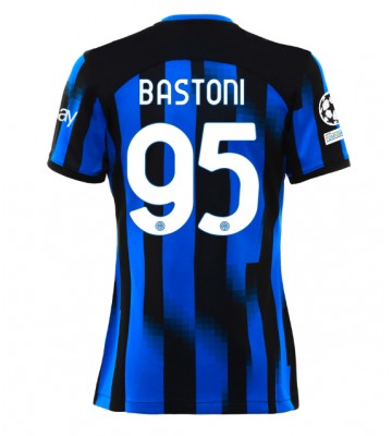 Inter Milan Alessandro Bastoni #95 Replika Hjemmebanetrøje Dame 2023-24 Kortærmet